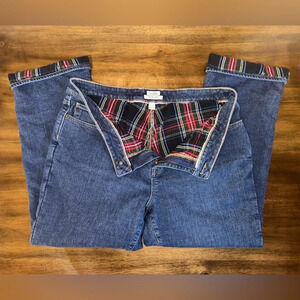 LL Bean Favorite Fit Lined Jeans Size 14 Petite